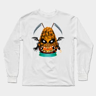 Spooky Halloween Pumpkin Head Long Sleeve T-Shirt